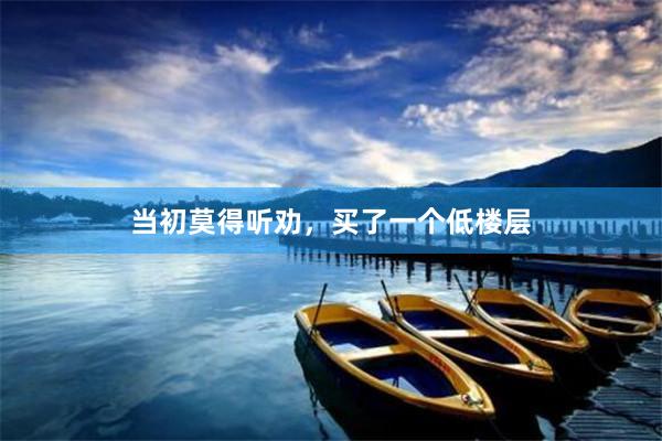 当初莫得听劝，买了一个低楼层