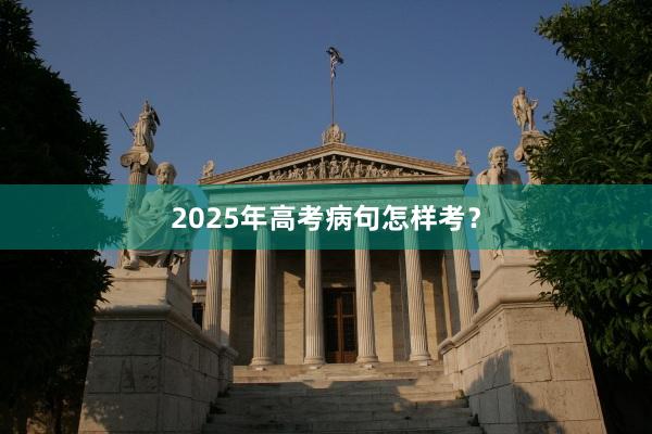 2025年高考病句怎样考？